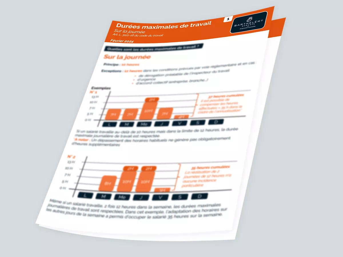 Image illustrant l'infographie Kit - Durées maximales de travail