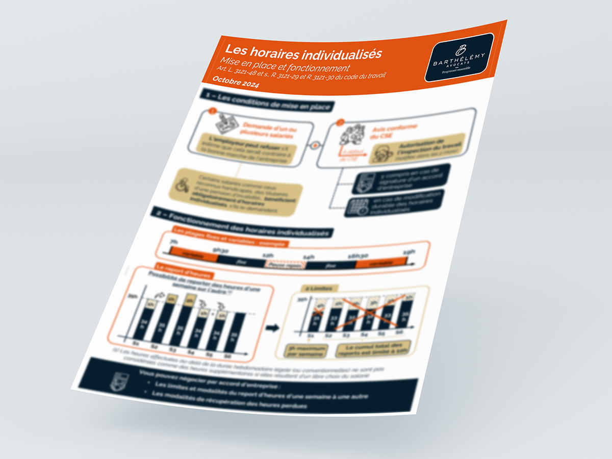 Image illustrant l'infographie Les horaires individualisés